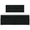 vidaXL Cama box spring con colch&oacute;n tela negro 180x200 cm