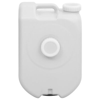 vidaXL Depósito de agua portátil con adaptador gris 24 L