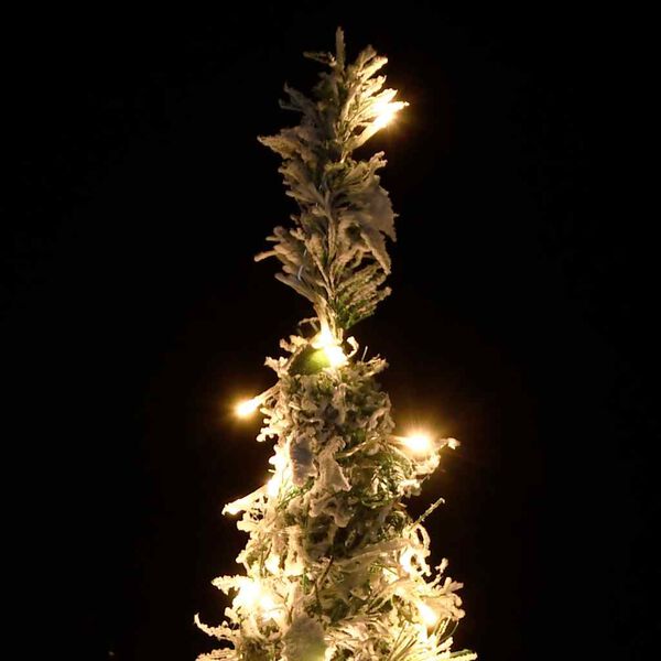 vidaXL &Aacute;rbol de Navidad artificial desplegable con nieve 50 LED 120 cm