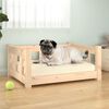 vidaXL Cama para perros madera maciza de pino 65,5x50,5x28 cm