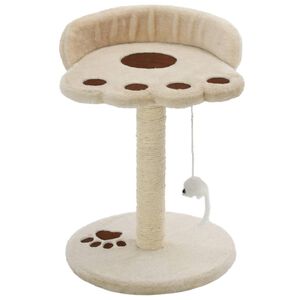 vidaXL Rascador para gatos con poste de sisal 40 cm beige y marr&oacute;n