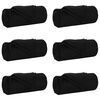 vidaXL Mantitas de Sof&aacute; 6 pcs Negro 240 x 220 cm Lana