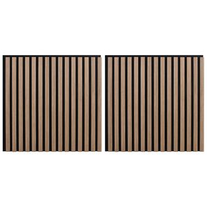 vidaXL Paneles de pared 2 pcs Marr&oacute;n 60,5 x 60 cm