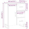 vidaXL Aparador de madera de ingenier&iacute;a blanco 69,5x34x90 cm