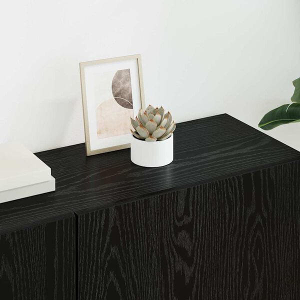 vidaXL Unidad de Pared para TV 5 pcs Roble negro Madera de ingenier&iacute;a