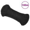 vidaXL Cuerda de trabajo polipropileno negro 8 mm 100 m