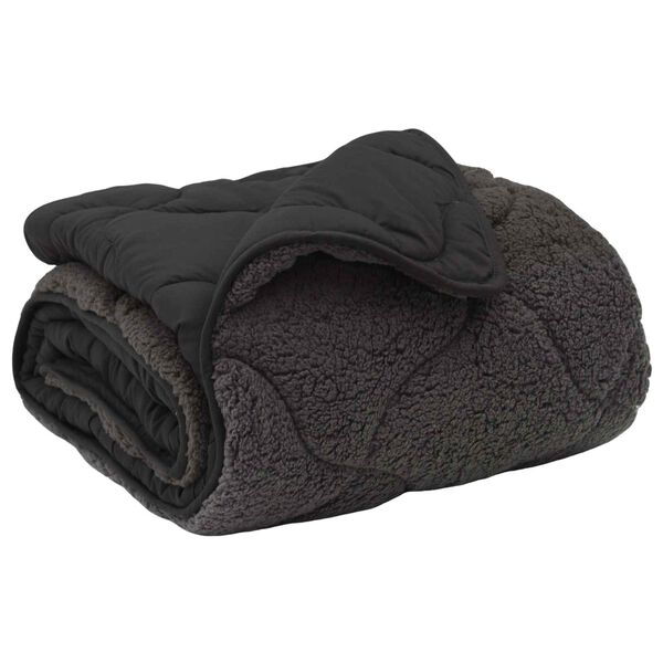 vidaXL Edred&oacute;n de Todo el A&ntilde;o Acolchado Antracita 155 x 220 cm