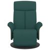 vidaXL Sillón reclinable con reposapiés tela verde oscuro