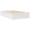vidaXL Estructura de cama sin colch&oacute;n madera maciza blanca 120x190 cm
