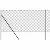 vidaXL Fijaci&oacute;n de suelo para cercas de malla 25 x 1 m Gris Malla