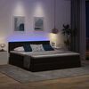 vidaXL Cama con tira de luces LED Negro 200 x 200 cm Terciopelo