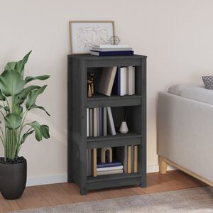 vidaXL Estanter&iacute;a madera maciza de pino gris 50x35x97 cm