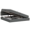 vidaXL Cama con almacenamiento y colch&oacute;n Gris oscuro 200 x 200 cm