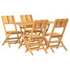 vidaXL Juego de comedor para jard&iacute;n 5 piezas madera maciza de teca