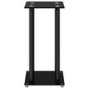 vidaXL Soportes de altavoces 2 uds vidrio templado negro 4 pilares