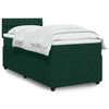 vidaXL Cama box spring con colch&oacute;n terciopelo verde oscuro 90x200 cm