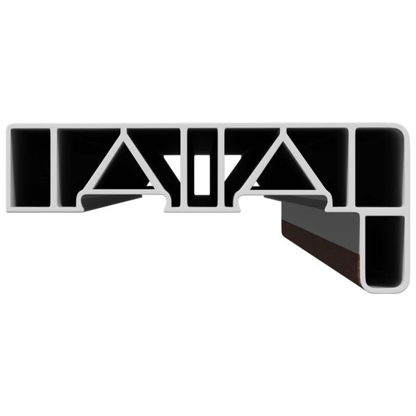 vidaXL Umbral de Ventana Madera Marr&oacute;n 60 x 15 x 4,5 cm PVC