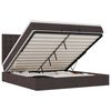 vidaXL Estructura cama otomana colchones tela marr&oacute;n oscuro 200x200cm