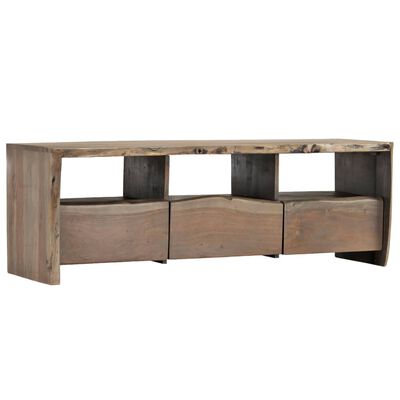 vidaXL Mueble de TV madera acacia maciza borde irregular 120x35x40 cm