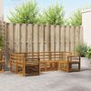 vidaXL Juegos de sof&aacute;s 6 pcs Natural Madera de Acacia S&oacute;lida