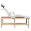vidaXL Camilla de masaje 3 zonas cuero sint&eacute;tico blanco