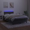 vidaXL Cama box spring colch&oacute;n y LED terciopelo negro 120x200 cm