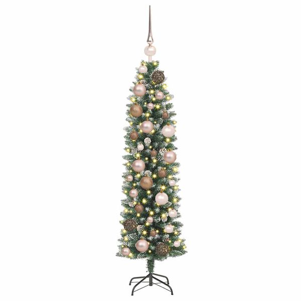 vidaXL &Aacute;rbol Navide&ntilde;o Artificial Delgado con 150 LED Verde y 120 cm