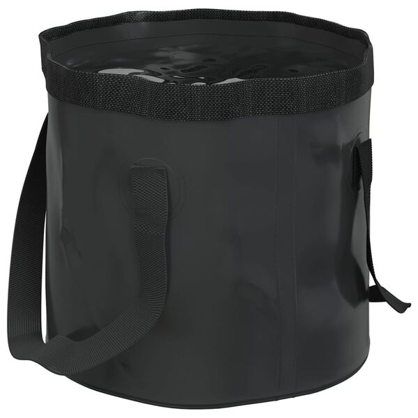 vidaXL Cubos plegables 2 unidades negro PVC 30 litros