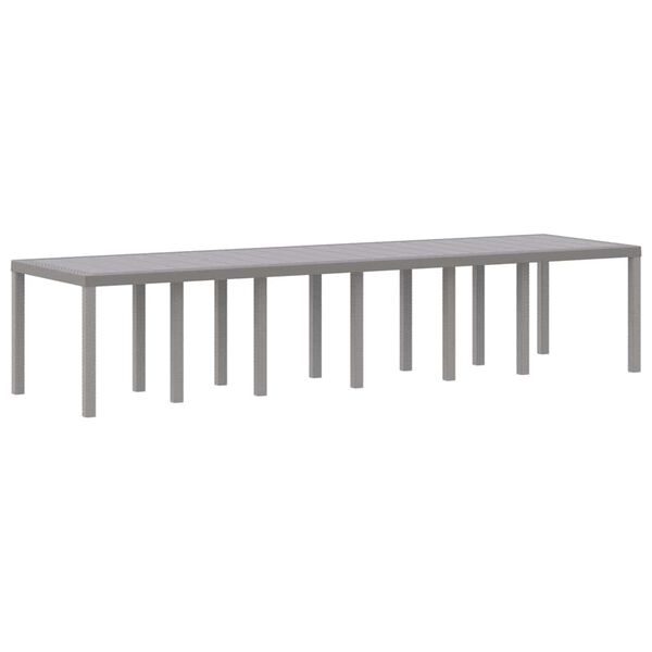 vidaXL Conjunto de Comedor de Jard&iacute;n 15 pcs Gris Claro Ratan Polt