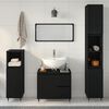 vidaXL Juego de muebles de baño 3 pcs Roble Negro 30 x 30 x 190 cm