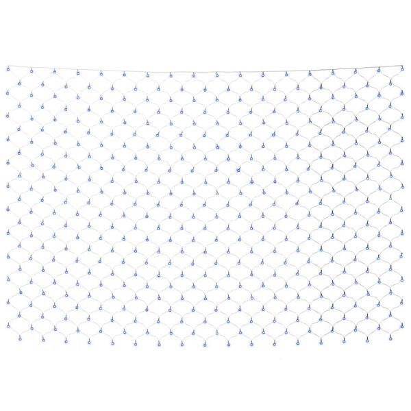 vidaXL Red de luces de Navidad 306 LEDs azul 3x3 m interior/exterior