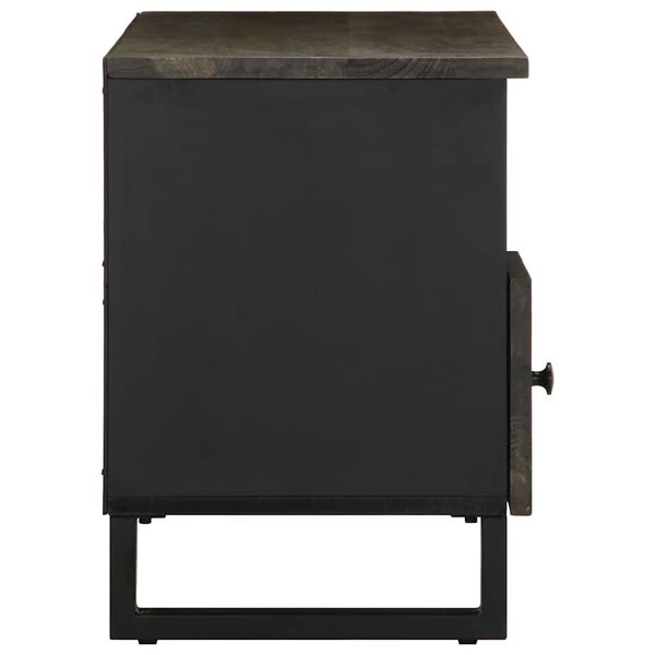 vidaXL Mueble de TV madera maciza de mango negro 100x33x46 cm