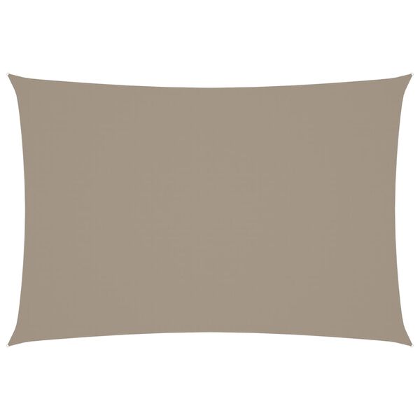 vidaXL Toldo de vela rectangular tela Oxford gris taupe 2,5x4,5 m