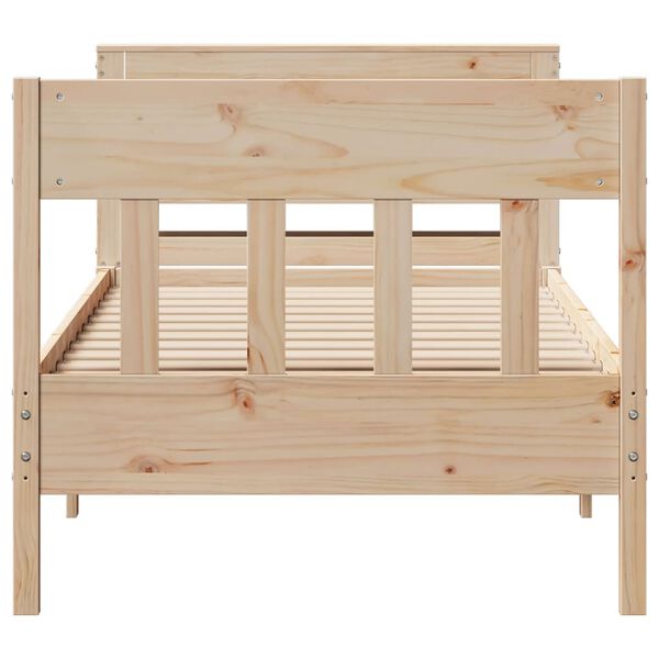 vidaXL Estructura de cama sin colchón madera maciza de pino 90x200 cm