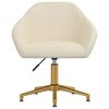 vidaXL Sillas de comedor giratorias 6 unidades terciopelo crema