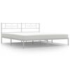 vidaXL Estructura cama sin colch&oacute;n con cabecero metal blanco 200x200cm