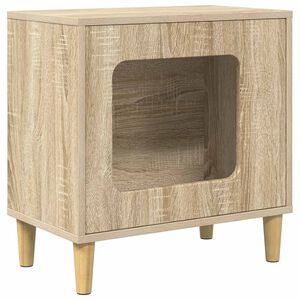 vidaXL Casa para Gatos Sonoma 51 x 30 x 52 cm Madera de ingenier&iacute;a