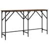 vidaXL Mesa consola madera de ingenier&iacute;a roble ahumado 140x29x75 cm