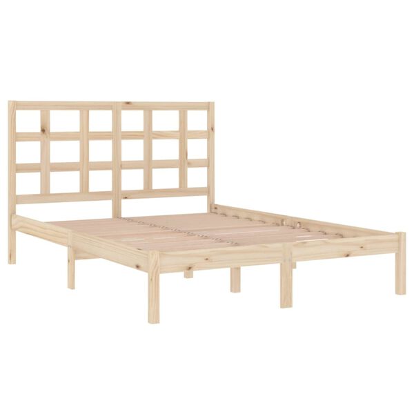 vidaXL Estructura de cama madera maciza 180x200 cm