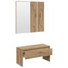 vidaXL Set de muebles recibidor madera contrachapada roble artesanal