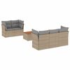 vidaXL Juego de sof&aacute;s jard&iacute;n con cojines 6 pzas rat&aacute;n sint&eacute;tico beige
