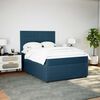 vidaXL Cama box spring con colch&oacute;n terciopelo azul oscuro 140x190 cm