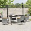 vidaXL Conjunto de Comedor de Jard&iacute;n 5 pcs Gris rat&aacute;n sint&eacute;tico