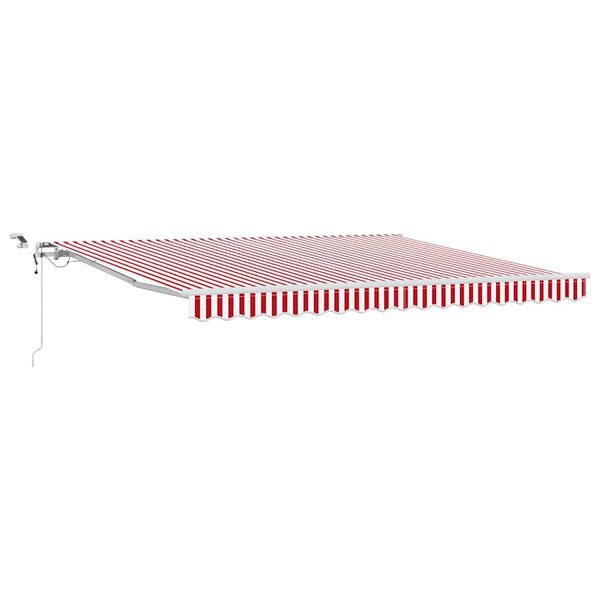 vidaXL Toldo Retr&aacute;ctil Rojo y 400 x 300 cm Poli&eacute;ster y metal