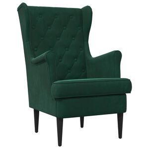 vidaXL Sill&oacute;n Verde oscuro Terciopelo