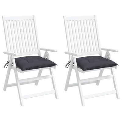 vidaXL Cojines sillas de jardín 2 uds tela Oxford antracita 40x40x7 cm