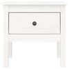 vidaXL Mesa auxiliar 2 uds madera maciza de pino blanco 50x50x49 cm