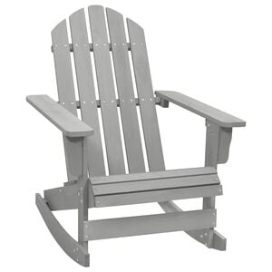 vidaXL Mecedora de jard&iacute;n de madera gris