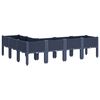 vidaXL Jardinera con patas PP azul gris 160x120x42 cm