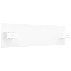 vidaXL Cabecero de cama con mesitas madera contrachapada blanco